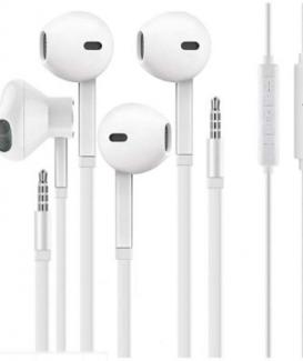 [2 Pack] Aux Earbuds/Earphones,3.5mm Wired Headphones Noise Isolating Earphones Volume Control & Built-in Microphone Compatible with iPhone/Samsung/Android/MP3/MP4