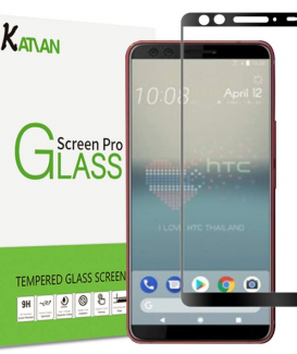 KATIAN HTC U12+ (Plus) Panzerglas Schutzfolie, 9H Panzerglasfolie Hartglas, Ultra-klar 3D Vollständige Abdeckung , 0,33mm, Anti-Kratzen Wasserdicht Displayschutzfolie für HTC U12+ (Plus)