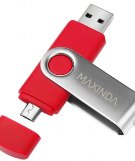 MaXinDa 64GB OTG Micro USB-Flash-Laufwerk für Handy und PC(Rote)