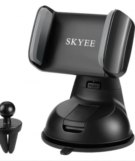 SKYEE [2-in-1] Supporto Auto Smartphone con Ventosa Potente Porta Cellulare per Cruscotto Dashboard Parabrezza/Bocchette dell'aria, Universale Supporti per Cellulari, iPhone X /8 /8 Plus e altri