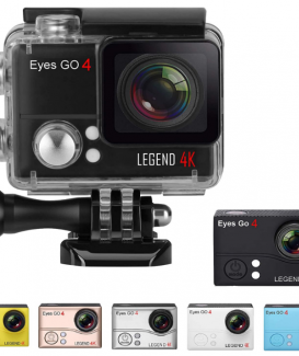 Eyes GO 4 LEGEND 4K - 20MP - + 32 accesorios incluidos cuya marca francesa 6 cascos abandonados de color - - Extremista Alta Definición 2160p - Se Drogará deporte - Caja estanca 45 metros - Pantalla L