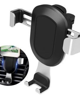 Support Telephone Voiture - MOREZONE Fixation Support Téléphone Portable Voiture Ventilation à Grille d'aération 360 Degrés pour iPhone 7/ 6s/ 5, Samsung Galaxy S8 Sony Android Huawei