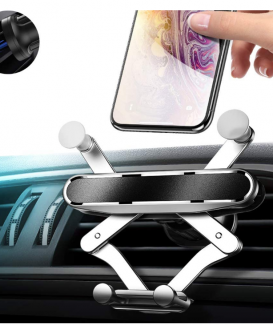 ODLR Support Téléphone Voiture, Conception de Crochet Support Téléphone Rotation à 360° Voiture à Grille Aération Fort Universel Ventilation pour iPhone Se 2020 11 Pro XR X 8 7 6 5 Samsung Huawei