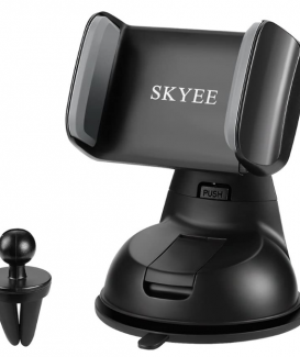 SKYEE [2-in-1] Supporto Auto Smartphone con Ventosa Potente Porta Cellulare per Cruscotto Dashboard Parabrezza/Bocchette dell'aria, Universale Supporti per Cellulari, iPhone X /8 /8 Plus e altri