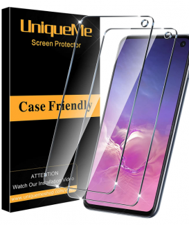 UniqueMe per [2 Pezzi] Pellicola Vetro Temperato Samsung Galaxy S10e, [Ultra Resistente] Pellicola Protettiva compatibile con Samsung Galaxy S10e [Garanzia di Sostituzione a Vita]