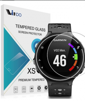 Garmin Forerunner 230 Protection écran en Verre Trempé,Vikoo 2-Pack 9H 0.26mm Ultra-mince Anti-rayures HD Film Protecteur d'écran en Tempered Glass Screen Protector pour Garmin Forerunner 230 Smartwat