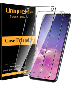 UniqueMe per [2 Pezzi] Pellicola Vetro Temperato Samsung Galaxy S10e, [Ultra Resistente] Pellicola Protettiva compatibile con Samsung Galaxy S10e [Garanzia di Sostituzione a Vita]