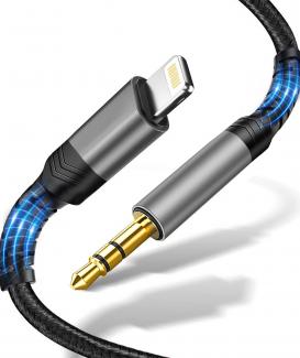 Aux Cable Car Mobile Phone 1M Car Aux Cable for iPhone 8 Audio Cable Jack to 3.5 mm Compatible with iPhone X/XR / 8 Plus/ 7/7 Plus Link to Car Stereo Systems & Headphones & Echo Dot & MP3 Player - Whi