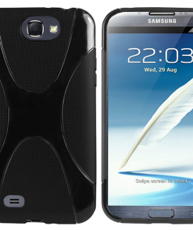 mumbi X-TPU Protective Case Silicone for Samsung Galaxy Note 2 Black
