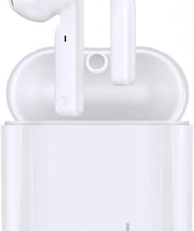 Cshidworld Wireless Headphones, Bluetooth 5.0 Earbuds Noise Cancelling Headphones 30H Cycle Playtime Sweatproof Earphones with mic, In-Ear Headset with Charging Case for iPhones Android