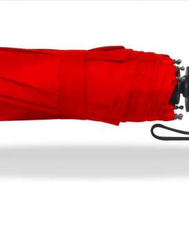 Parapluie Pliant à trois Rabats Compact et Pliable Aqi Résistant au Vent avec Ouverture et Fermeture Automatique Rouge