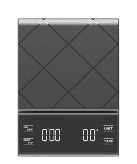 Kitchen scale, digital kitchen scale, electronic scale, high precision up to 1 g (3 kg maximum weight), tare function, stainless steel with large LCD display