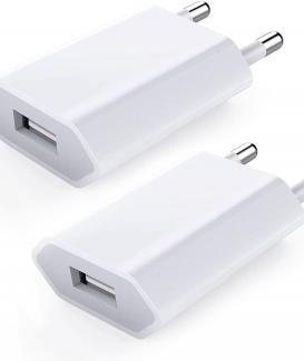 USB Ladegerät 2-Pack USB Netzteil Ladestecker 5V-1A Universal Stecker Adapter Steckdose Stromadapter Netzstecker Ladestecker kompatibel für iPhone 12/13/11/X/8/7, Samsung Galaxy, Huawei, Handy - Weiß