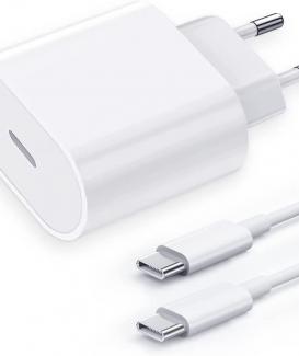 Schnellladegerät für iPad Pro 20W USB C Ladegerät mit 2M USB-C auf USB-C Kabel für iPad Pro 12.9 5/4/3 Gen ,iPad Pro 11 3/2/1 Gen,iPad Air 4,Galaxy S22/S21 Ultra/Note 20/Note 10, Pixel 5 etc - Weiß