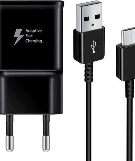 Caricatore USB 18W Quick Charge 3.0 Caricabatterie Carica Rapida e 1M Cavo USB C per Samsung Galaxy S21,S20,A50,A51,A3,A5, A7,S10,S9,S8, Note 8/9 Huawei Google HTC LG Xiaomi Redmi HTC ZTE OnePlus