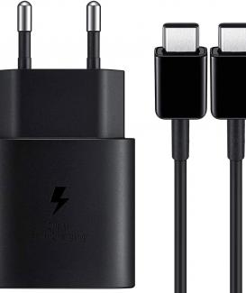 Cargador Samsung 25W y Cable USB C a USB C de 1m, PD USB Tipo C Cargador Carga Rapida Super Fast Charging para Samsung S22/S22 Plus/S22 Ultra/S21 FE 5G/Z Flip 3 5G/Z Fold 3 5G/A52S 5G/A71 5G/A53 A73